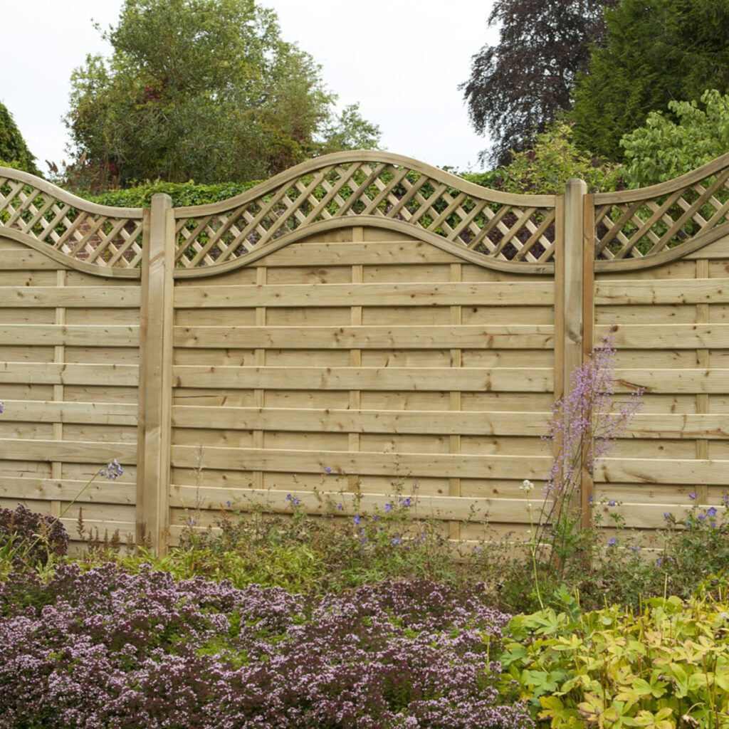 Forest Garden 1.8m x 1.8m Pressure Treated Decorative Europa Prague Fence Panel – Pack of 4 5013053134153 2